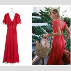 NEW Express Karlie Kloss Red Maxi Long Dress Sz4